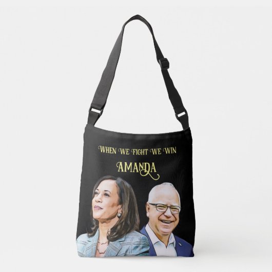Kamala Harris Tim Walz 2024 Canvas tas aanpassen (Voorkant)