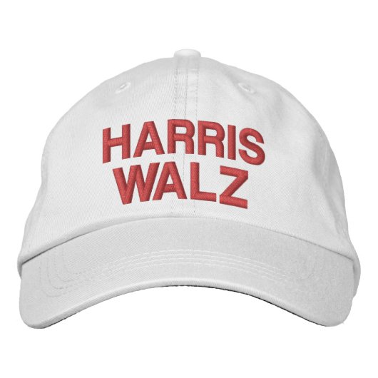 Kamala Harris Tim Walz 2024 Geborduurde Pet (Voorkant)