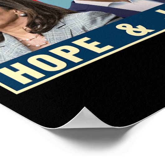 Kamala Harris Tim Walz 2024 Hoop en vreugde Poster (Hoek)