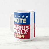 Kamala Harris Tim Walz 2024 Koffiemok (Voorkant links)