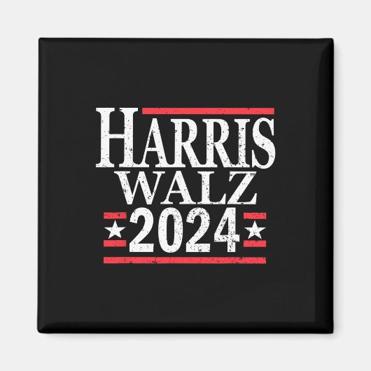 Kamala Harris Tim Walz 2024 Magneet (Voorkant)