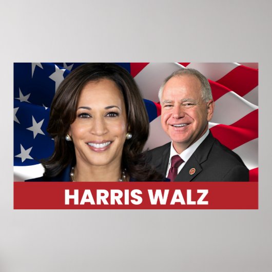 Kamala Harris Tim Walz 2024 Poster (Voorkant)