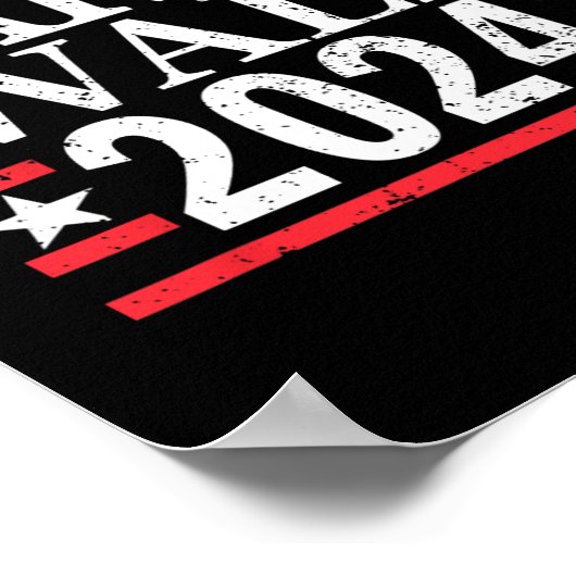 Kamala Harris Tim Walz 2024 Poster (Hoek)