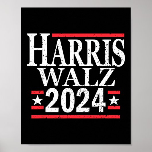 Kamala Harris Tim Walz 2024 Poster (Voorkant)