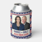 Kamala Harris Tim Walz 2024 President Vice Foto's Blikjeskoeler (Blikje Voorkant)