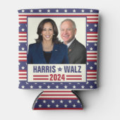 Kamala Harris Tim Walz 2024 President Vice Foto's Blikjeskoeler (Voorkant)