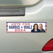 Kamala Harris Tim Walz 2024 President Vice Foto's Bumpersticker (Op auto)