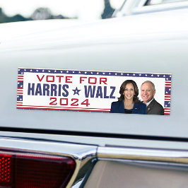 Kamala Harris Tim Walz 2024 President Vice Foto's Bumpersticker
