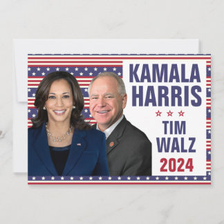 Kamala Harris Tim Walz 2024 President Vice Foto's Kaart