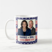 Kamala Harris Tim Walz 2024 President Vice Foto's Koffiemok (Links)