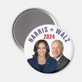 Kamala Harris Tim Walz 2024 President Vice Foto's Magneet (Voorkant / Achterkant)