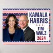 Kamala Harris Tim Walz 2024 President Vice Foto's Poster (Voorkant)