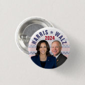 Kamala Harris Tim Walz 2024 President Vice Foto's Ronde Button 3,2 Cm (Voorkant /achterkant)