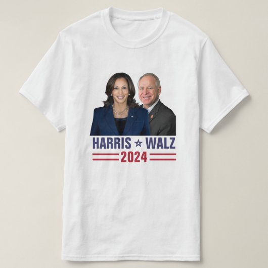 Kamala Harris Tim Walz 2024 President Vice Foto's T-shirt (Design voorkant)