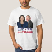 Kamala Harris Tim Walz 2024 President Vice Foto's T-shirt (Voorkant)