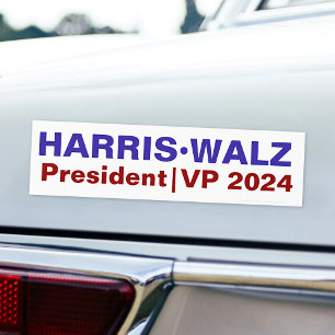 Kamala Harris Tim Walz 2024 President   Vice Pres Bumpersticker