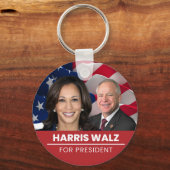 Kamala Harris Tim Walz 2024 Sleutelhanger (Achterkant)