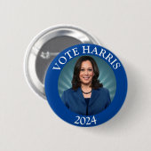 Kamala Harris Tim Walz 2024 Stemming Democratische Ronde Button 5,7 Cm (Voorkant /achterkant)