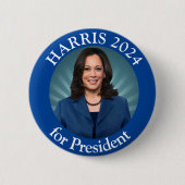 Kamala Harris Tim Walz 2024 Stemming Democratische Ronde Button 5,7 Cm (Voorkant)