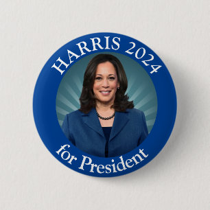 Kamala Harris Tim Walz 2024 Stemming Democratische Ronde Button 5,7 Cm