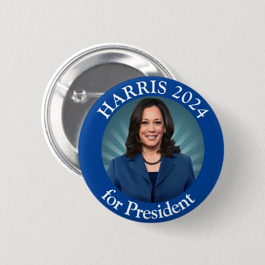 Kamala Harris Tim Walz 2024 Stemming Democratische Ronde Button 5,7 Cm (Voorkant /achterkant)