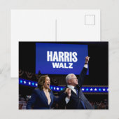 Kamala Harris Tim Walz banner Briefkaart (Voorkant / Achterkant)
