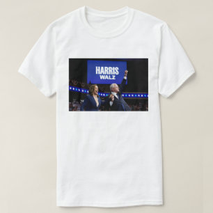 Kamala Harris Tim Walz banner T-shirt