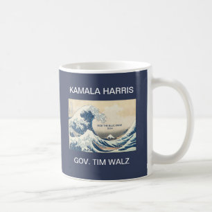 KAMALA HARRIS TIM WALZ BLUE WAVE 2024 KOFFIEMOK