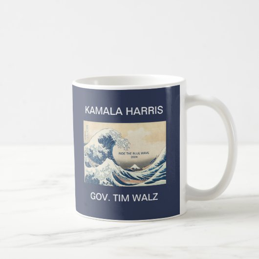 KAMALA HARRIS TIM WALZ BLUE WAVE 2024 KOFFIEMOK (Rechts)