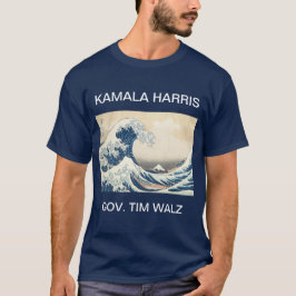 KAMALA HARRIS TIM WALZ BLUE WAVE T-shirt