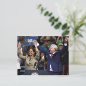 Kamala Harris & Tim Walz Briefkaart (Staand voorkant)