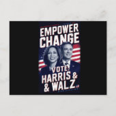 Kamala Harris & Tim Walz Briefkaart (Voorkant)
