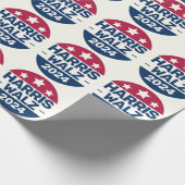 Kamala Harris Tim Walz campagne 2024 Presidentieel Cadeaupapier (Hoek)