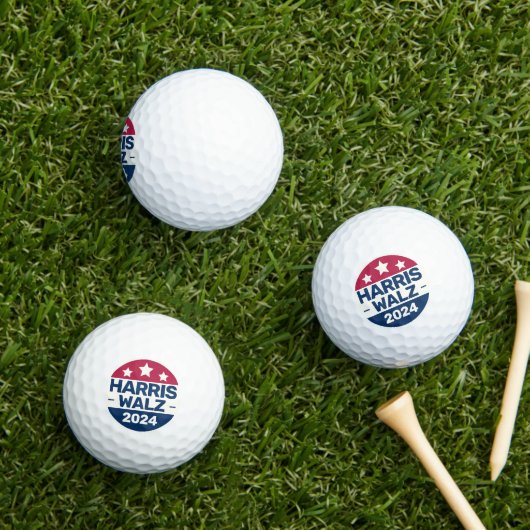 Kamala Harris Tim Walz campagne 2024 Presidentieel Golfballen (Insitu Gras)