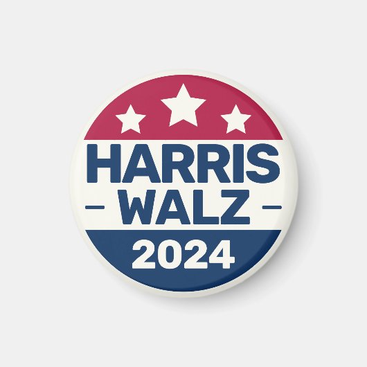 Kamala Harris Tim Walz campagne 2024 Presidentieel Magneet (Voorkant)