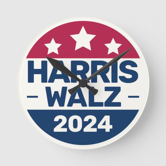 Kamala Harris Tim Walz campagne 2024 Presidentieel Ronde Klok (Voorkant)