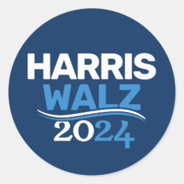 Kamala Harris Tim Walz Campagne 2024 Presidentieel Ronde Sticker