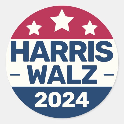 Kamala Harris Tim Walz campagne 2024 Presidentieel Ronde Sticker (Voorkant)
