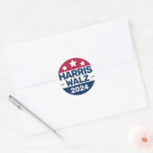 Kamala Harris Tim Walz campagne 2024 Presidentieel Ronde Sticker (Envelop)