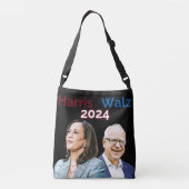 Kamala Harris Tim Walz Canvas tas 2024 (Achterkant)
