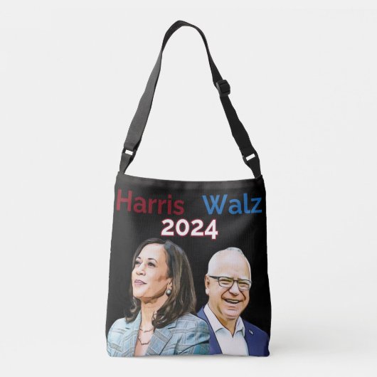Kamala Harris Tim Walz Canvas tas 2024 (Achterkant)