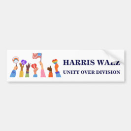 Kamala Harris Tim Walz Eenheid over Divisie Bumpersticker