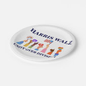 Kamala Harris Tim Walz Eenheid over Divisie Papieren Bordje (Gekanteld)