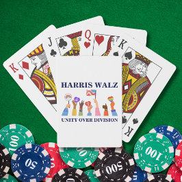 Kamala Harris Tim Walz Eenheid over Divisie Pokerkaarten