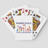 Kamala Harris Tim Walz Eenheid over Divisie Pokerkaarten (Achterkant)
