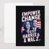 Kamala Harris & Tim Walz Kaart (Voorkant / Achterkant)