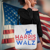 Kamala Harris Tim Walz Kinderloze Kat Dames Stem! Tote Bag