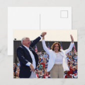 Kamala Harris Tim Walz outdoor Briefkaart (Voorkant / Achterkant)
