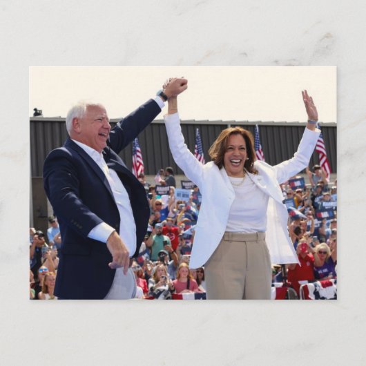 Kamala Harris Tim Walz outdoor Briefkaart (Voorkant)