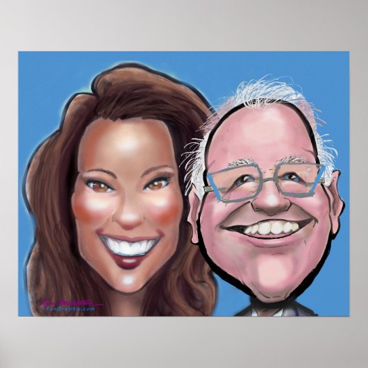 Kamala Harris Tim Walz Poster (Voorkant)
